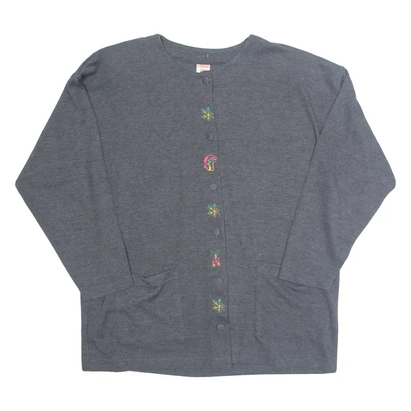House Womens Blouse Grey Long Sleeve Xl 1