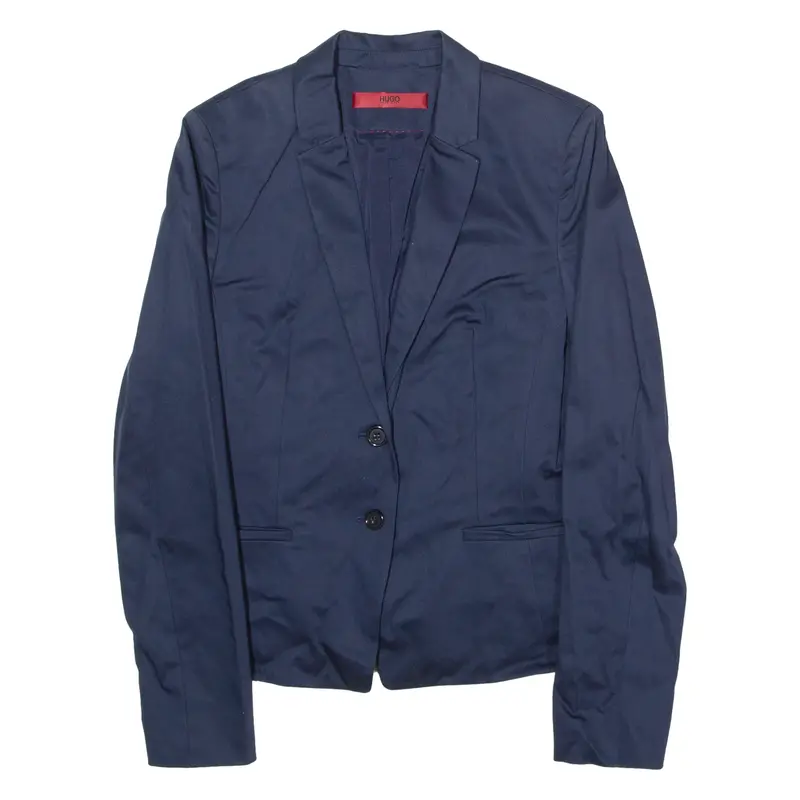 Hugo Boss Afrona Womens Blazer Jacket Blue Uk 6 1