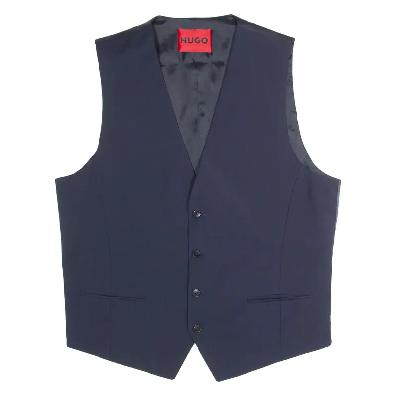 Hugo Boss Mens Blazer Waistcoat Blue 90S M 1