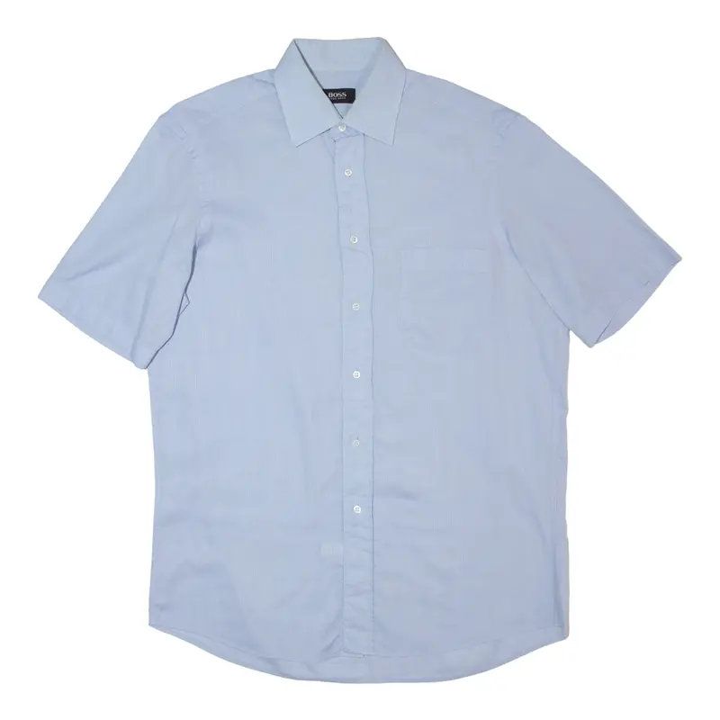 Hugo Boss Mens Shirt Blue Striped M 1