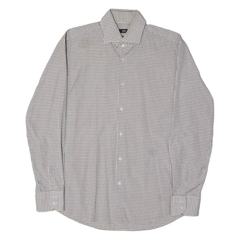 Hugo Boss Mens Shirt Brown Camouflage Long Sleeve L 1
