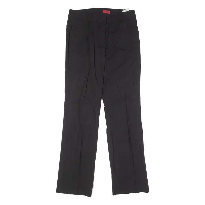 Hugo Hemi Womens Trousers Black Slim Straight Wool W32 L33 1