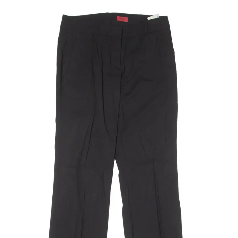 Hugo Hemi Womens Trousers Black Slim Straight Wool W32 L33 2