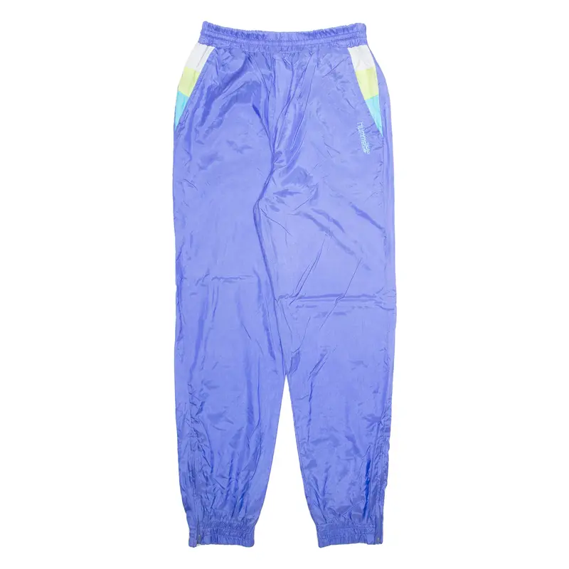 Hummel Lined Womens Track Pants Purple 90S Nylon Tapered M W26 L31 1