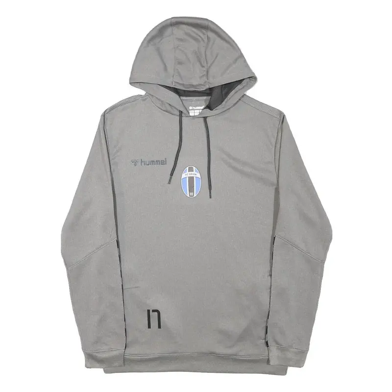 Hummel Mens Grey Hoodie M Fc Orion Crest Pullover Sportswear 1