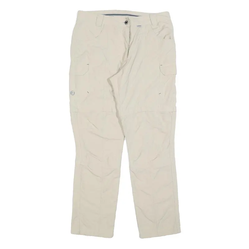 Icepeak Womens Beige Regular Trousers W32 L30 Polyester Blend Zip Casual Outdoor 1