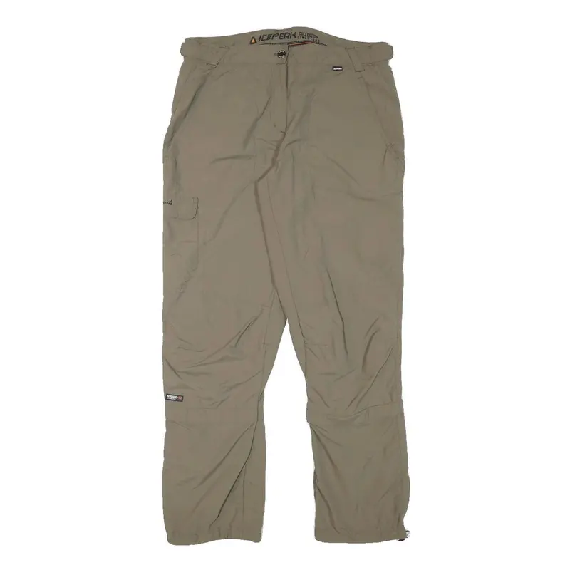 Icepeak Womens Polyester Blend Beige Regular Fit Trousers W32 L28 Outdoor Zip 1