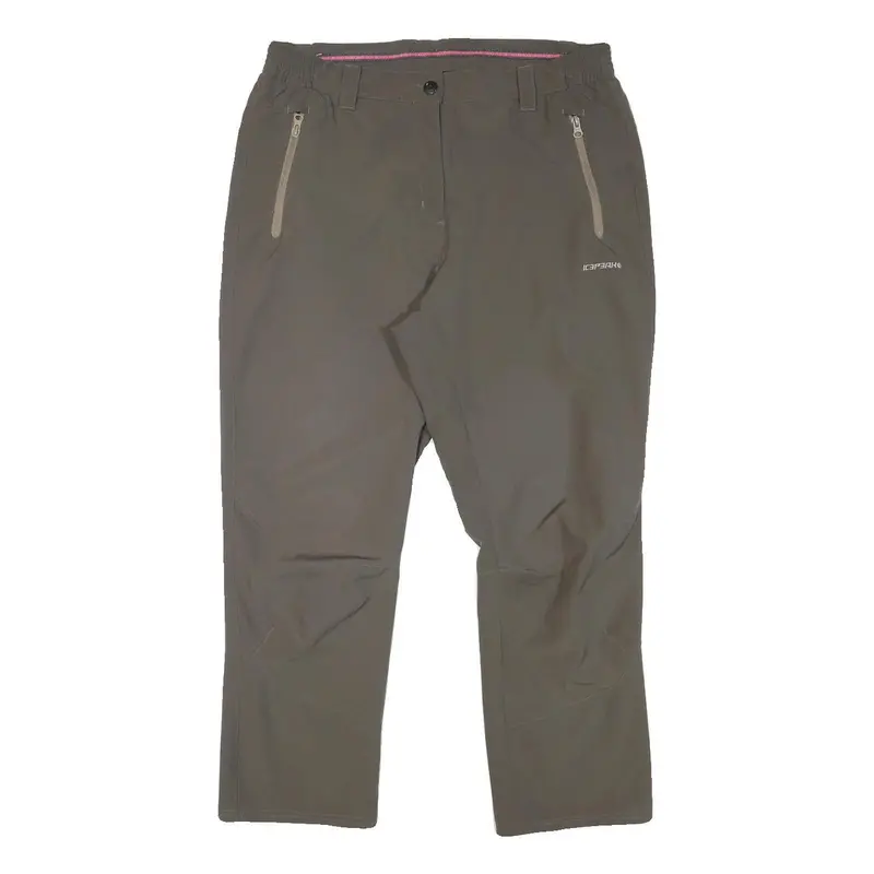 Icepeak Womens Relaxed Brown Polyester Blend Zip Trousers W32 L26 Outdoor 1