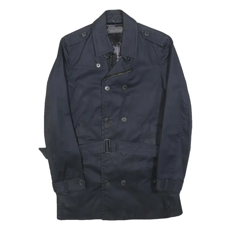 Ikks Pure Edition Womens Navy Blue Classic Cotton Blend Button Jacket M 1