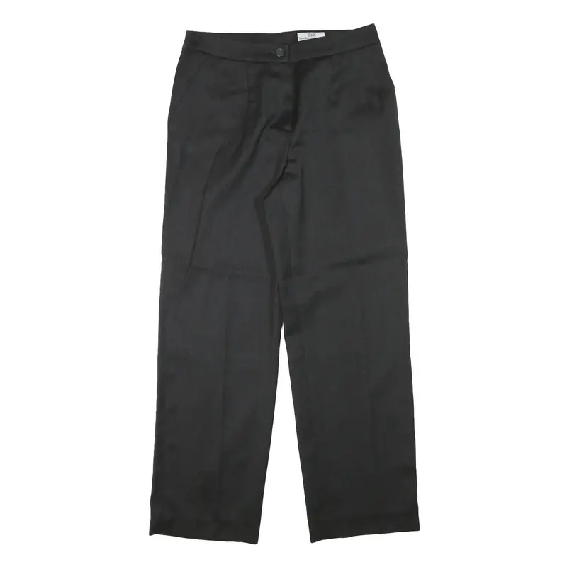 Image Wear Womens Wool Blend Black Regular Fit Straight Trousers W29 L28 1