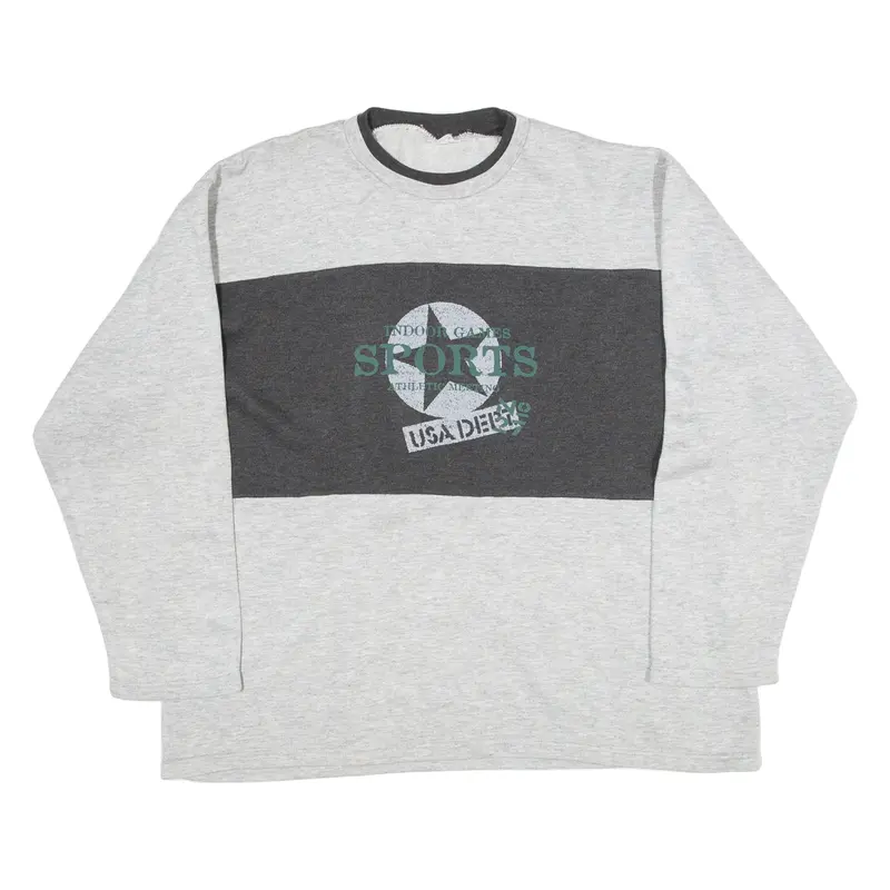 Indoor Game Sports Athletic Meeting Mens Sweatshirt Grey Usa Xl 1