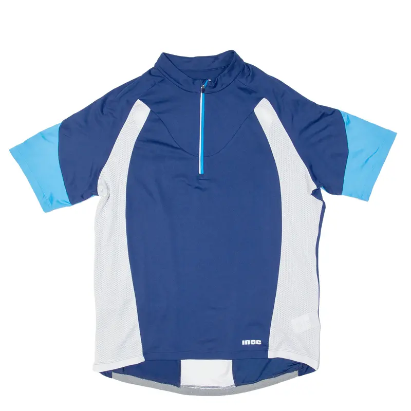 Inoc Cycling Mens Jersey Blue 1/4 Zip 2Xl 1