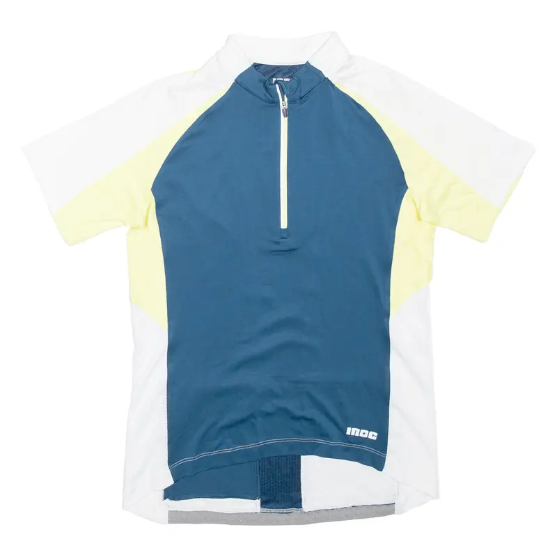 Inoc Cycling Shirt Mens Jersey Blue 1/2 Zip S 1