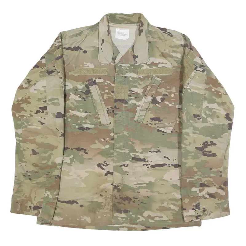 Insect Repellent Apparel Mens Green Camouflage Outdoor Jacket M Cotton Blend Zip 1