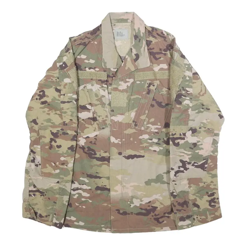 Insect Shield Mens Green & Brown Camouflage Military Jacket S Cotton Blend 1