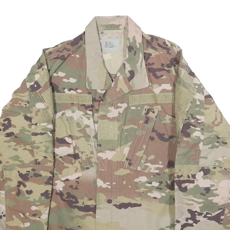 Insect Shield Mens Green & Brown Camouflage Military Jacket S Cotton Blend 2