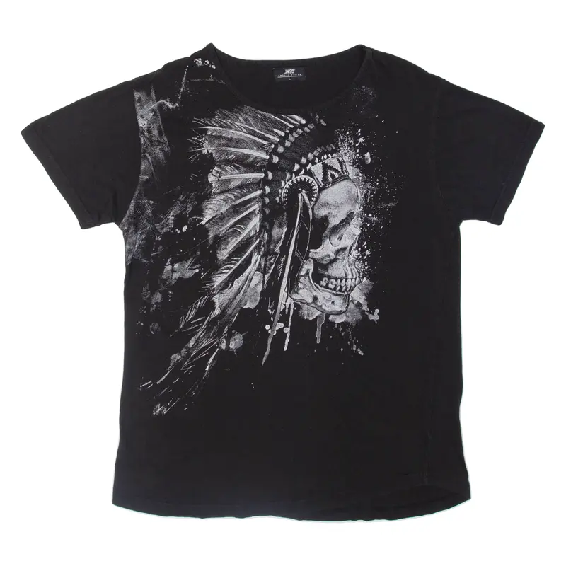 Inside Youth Skull Womens T-Shirt Black L 1