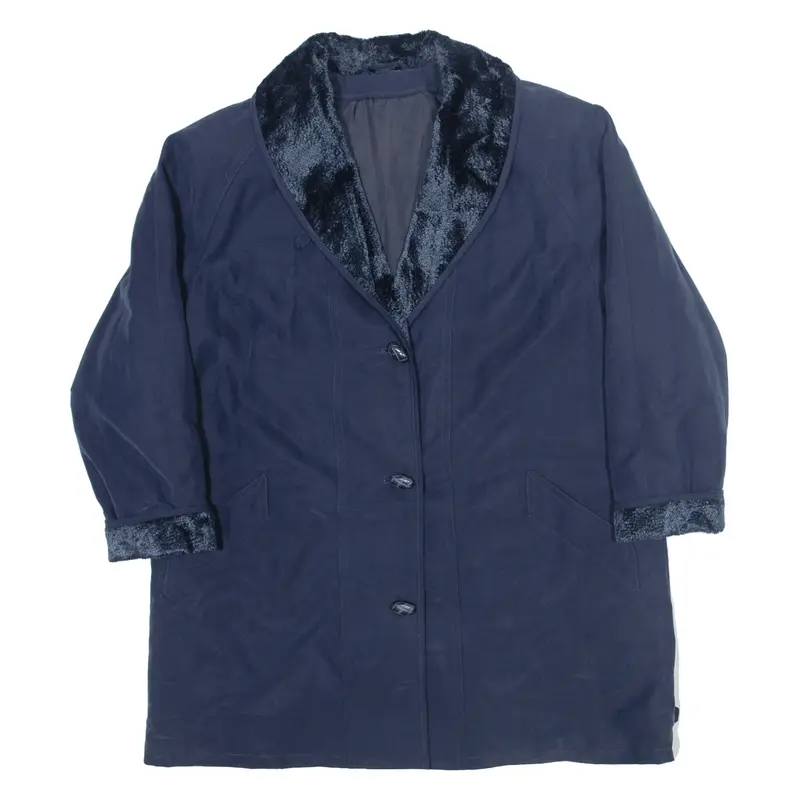Insulated Womens Trench Coat Blue Uk 18 1