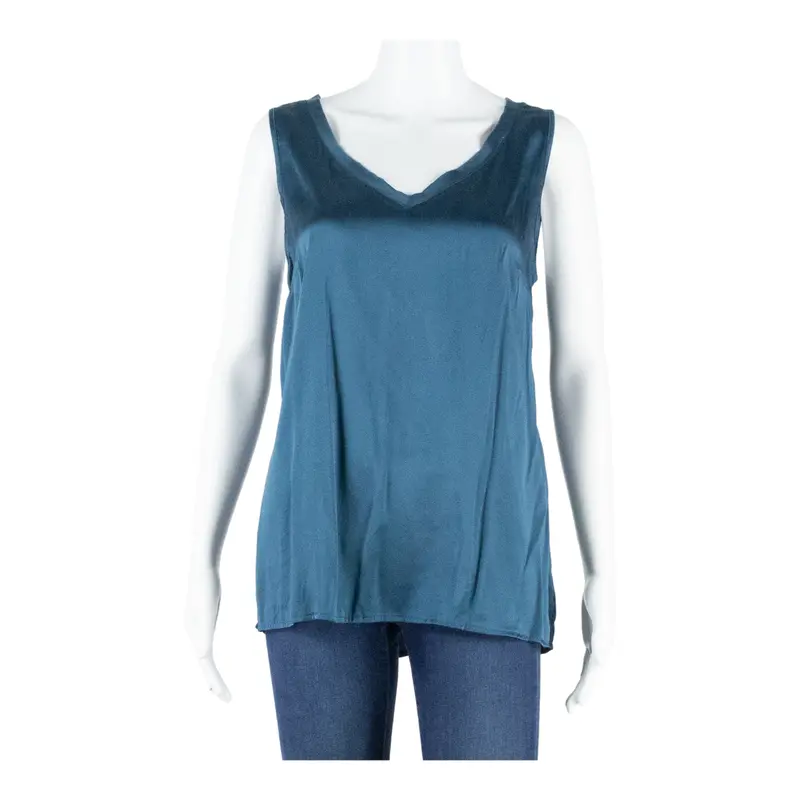 Intimissimi Womens Vest Blue V-Neck Sleeveless S 1