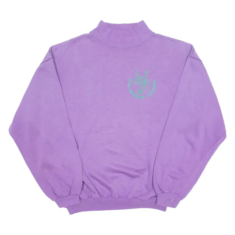 Ipso Gym Womens Sweatshirt Purple High Neck One Size 1