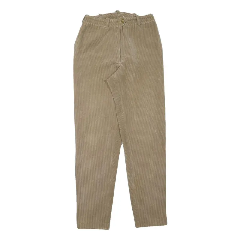 Iril Womens Slim Beige Cotton Blend Slim Tapered Trousers W27 L31 1