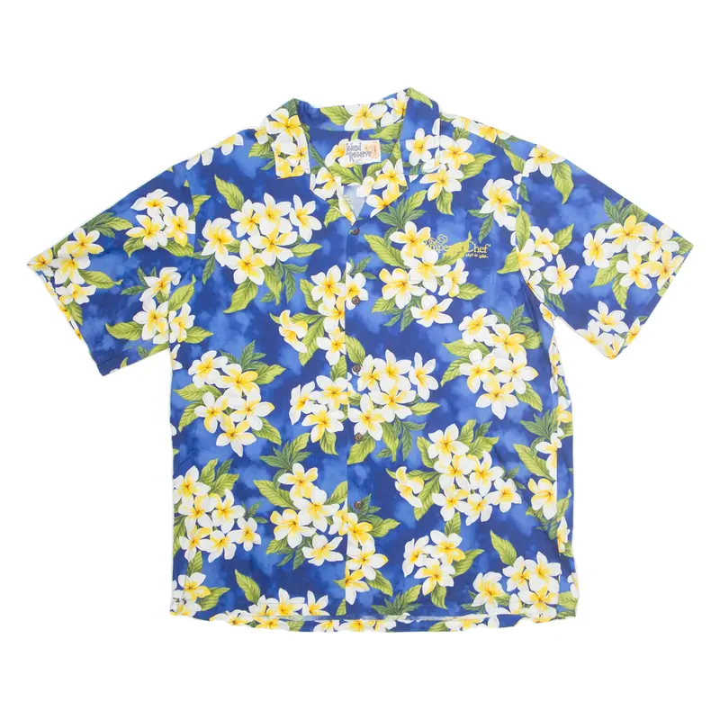 Island Reserve Womens Shirt Blue Floral L 1