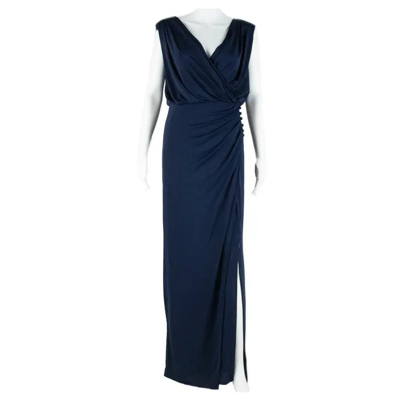 Issa Womens Maxi Dress Blue Sleeveless Long M 1