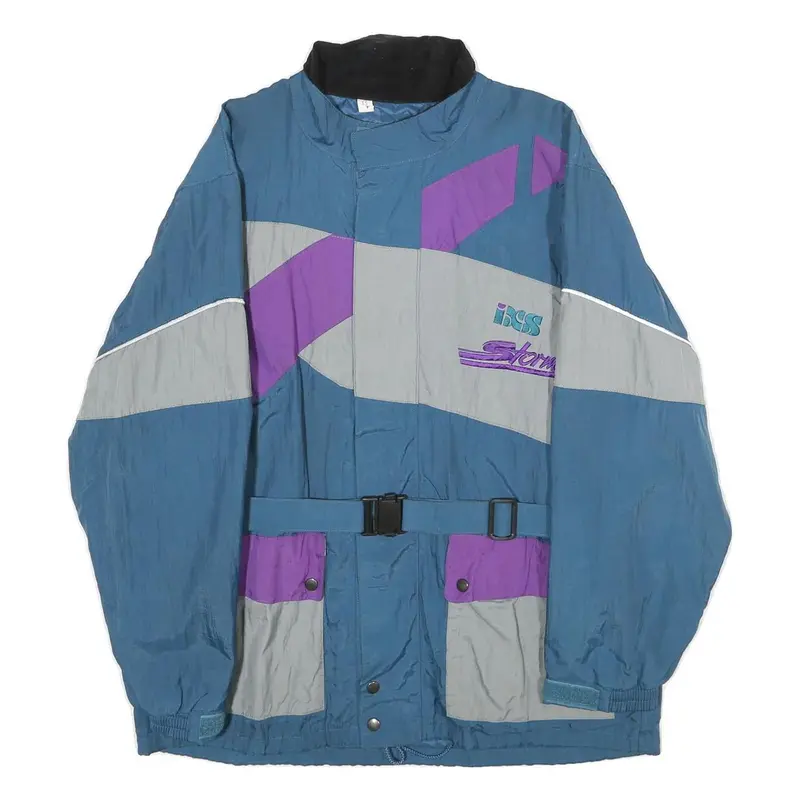 Ixs Mens Blue & Purple Storm Nylon Zip Jacket Xs Casual Outdoor Sportswear 1