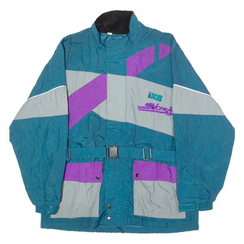 Ixs Stormfly Mens Ski Jacket Green Nylon 90S Colourblock Xs 1