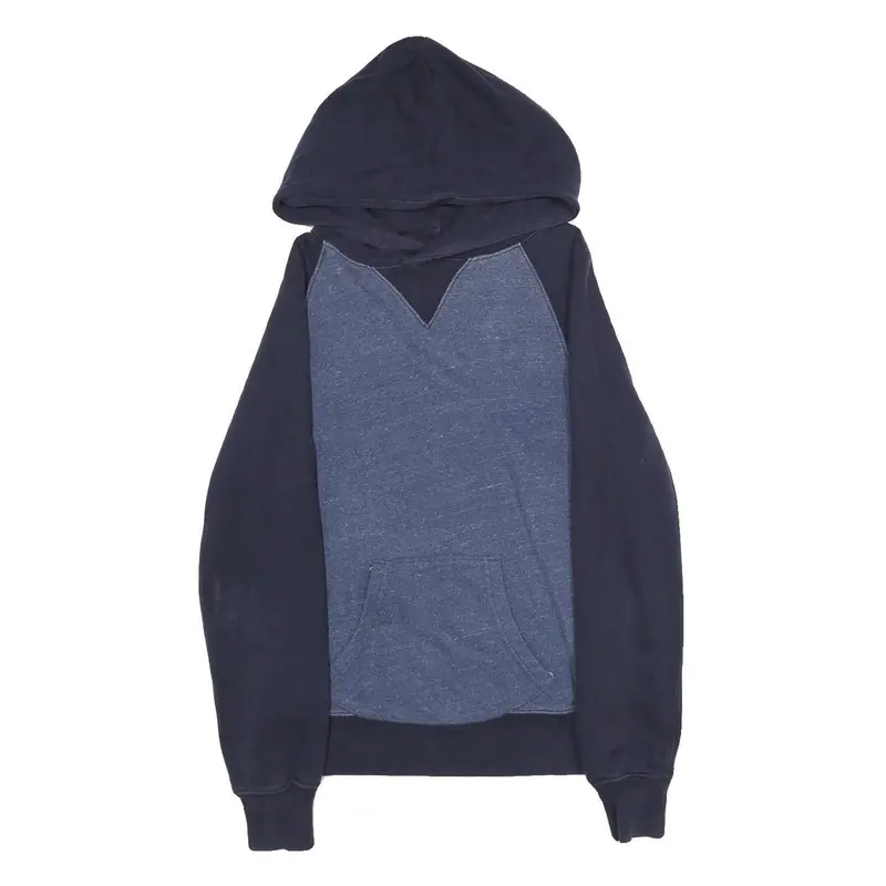 J.Crew Mens Navy & Blue Cotton Blend Pullover Hoodie S Casual Sweatshirt 1