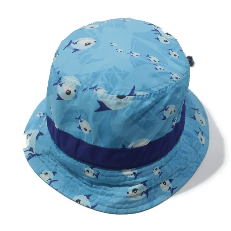Jack-O Hyphen Fish Bucket Hat Blue Boys One Size 1