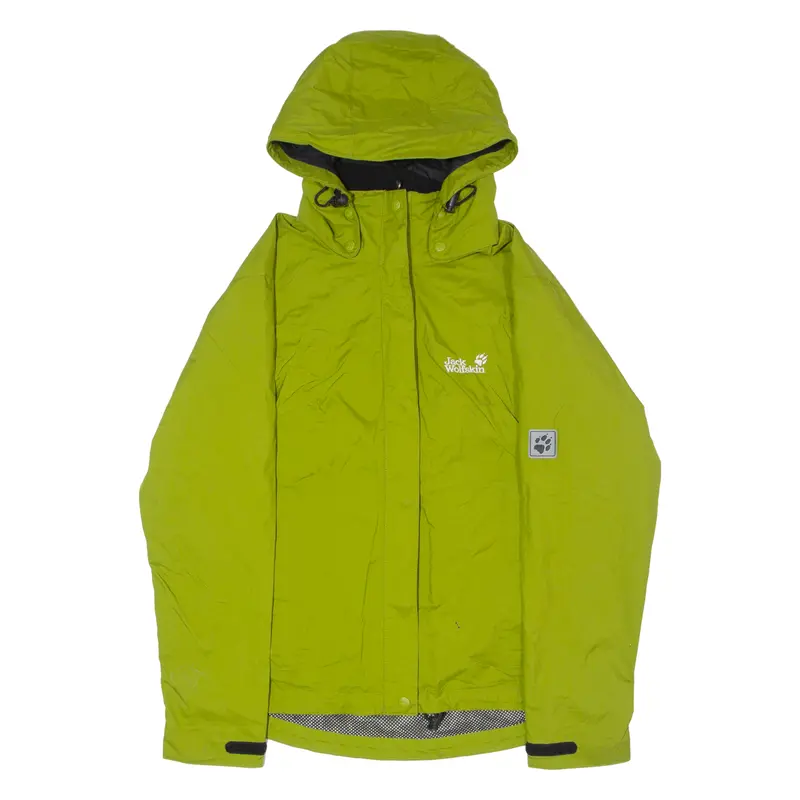 Jack Wills Womens Rain Jacket Green Hooded Uk 10 1