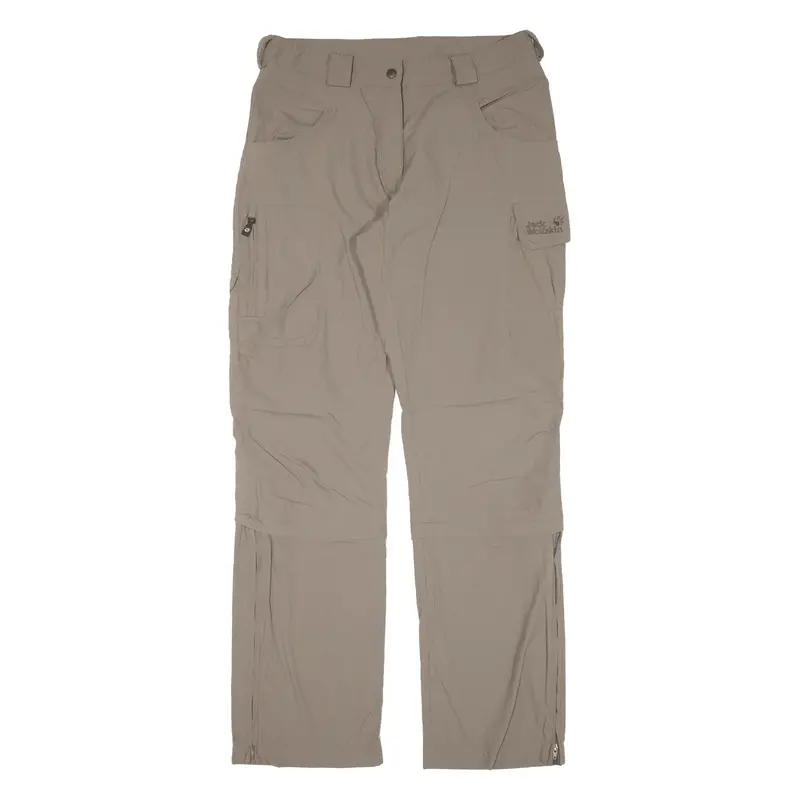 Jack Wolfskin Cargo Zip-Off Womens Trousers Brown Regular Straight W30 L31 1