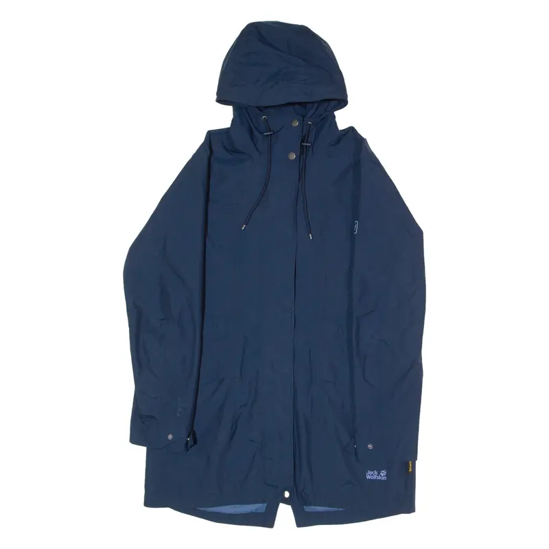 Jack Wolfskin Lightweight Womens Parka Jacket Blue Hooded M 1