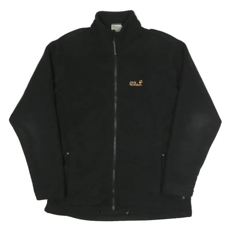 Jack Wolfskin Mens Black Jacket Xl Polyester Blend Plain Outdoor Zip Sweatshirt 1