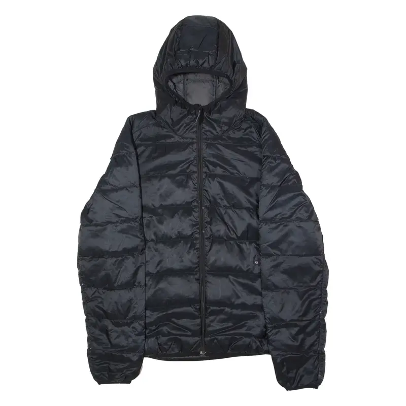 Jack Wolfskin Mens Puffer Jacket Black Hooded S 1