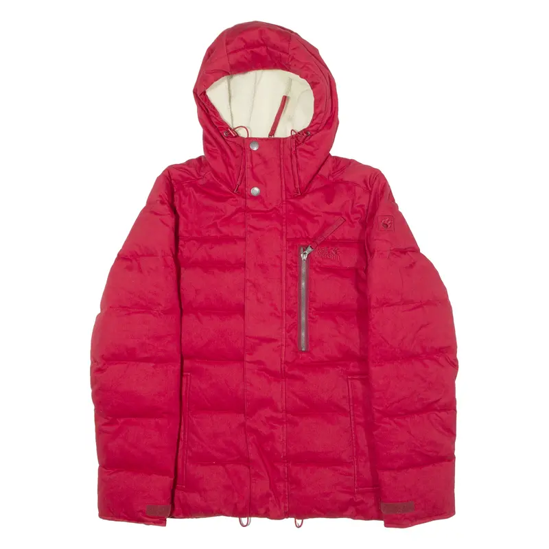 Jack Wolfskin Mens Puffer Jacket Red Hooded S 1