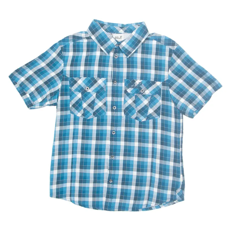 Jack Wolfskin Mens Shirt Blue Check S 1