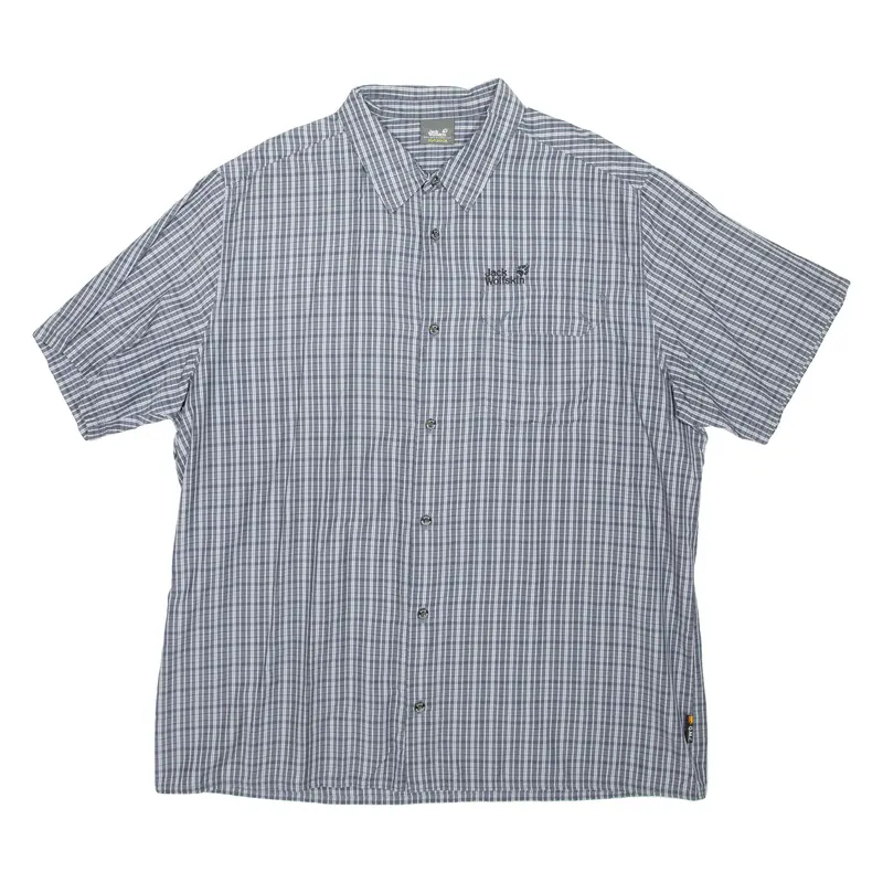 Jack Wolfskin Mens Shirt Grey Check L 1