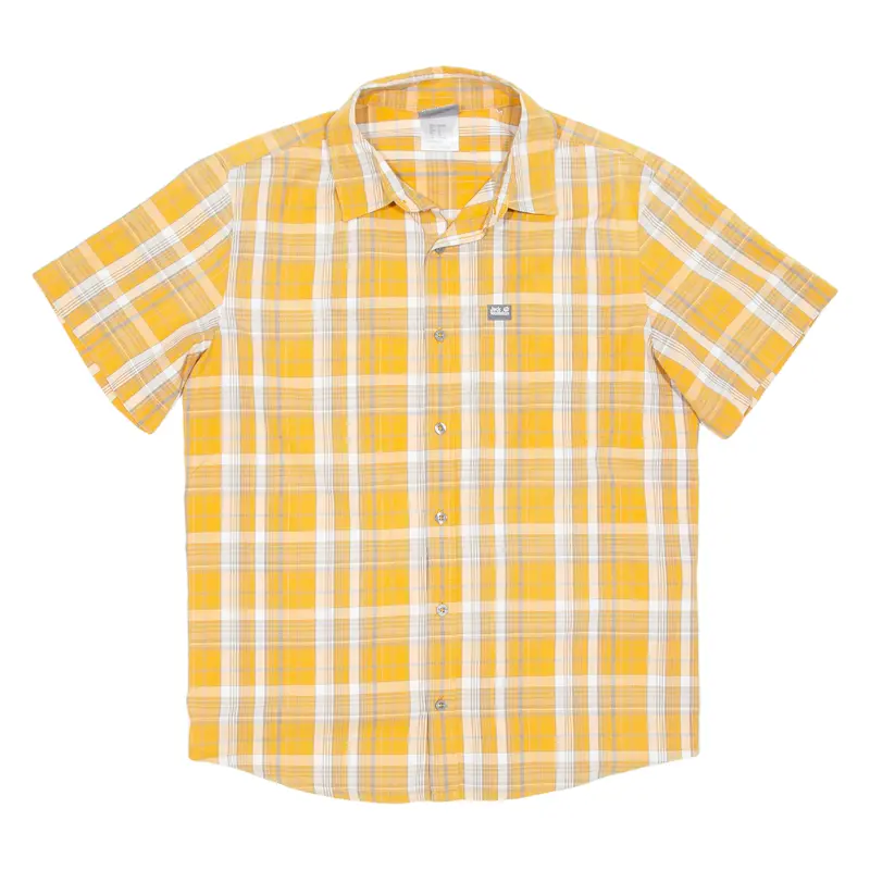 Jack Wolfskin Mens Shirt Orange Check S 1
