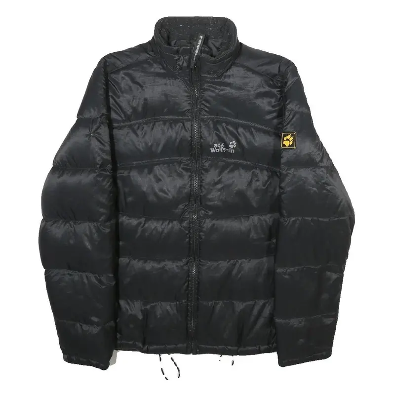 Jack Wolfskin Womens Black Outdoor Jacket Uk 10 Polyamide Puffer Zip Up 1
