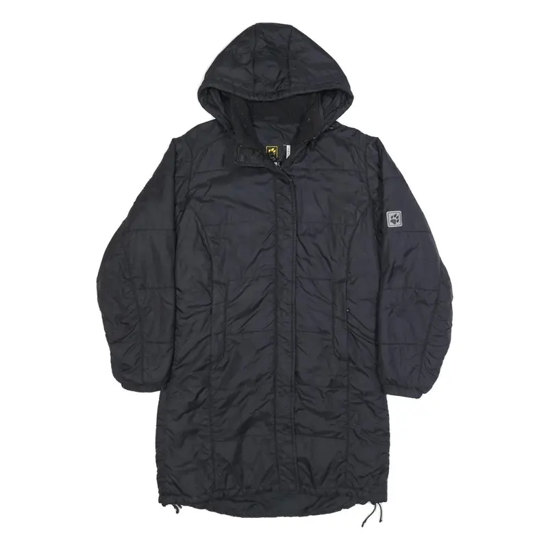 Jack Wolfskin Womens Black Outdoor Jacket Uk 8 Polyamide Hooded Zip Long Sleeve 1