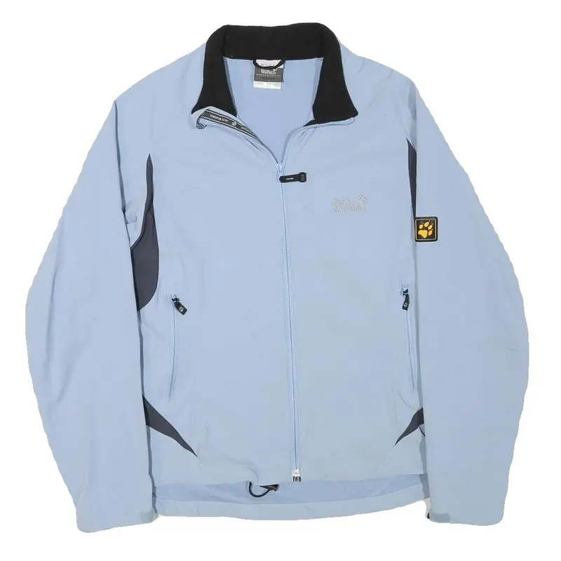 Jack Wolfskin Womens Blue & Grey Outdoor Jacket Xl Polyester Blend Zip 1