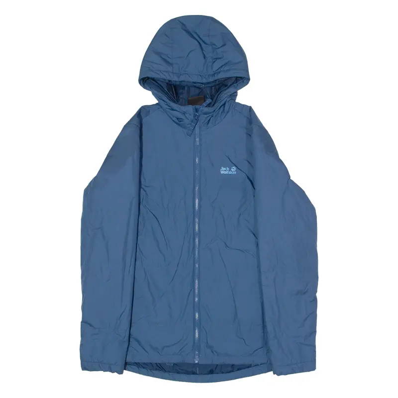 Jack Wolfskin Womens Jacket Blue Hooded Uk 12 1
