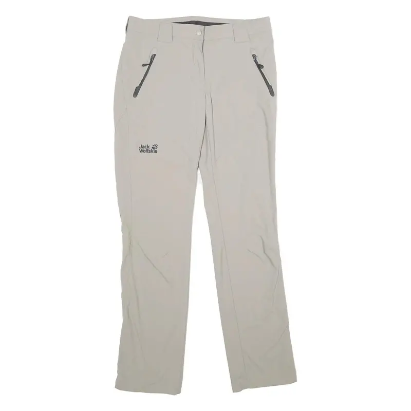 Jack Wolfskin Womens Polyamide Blend Beige Regular Fit Straight Leg Trousers W30 1
