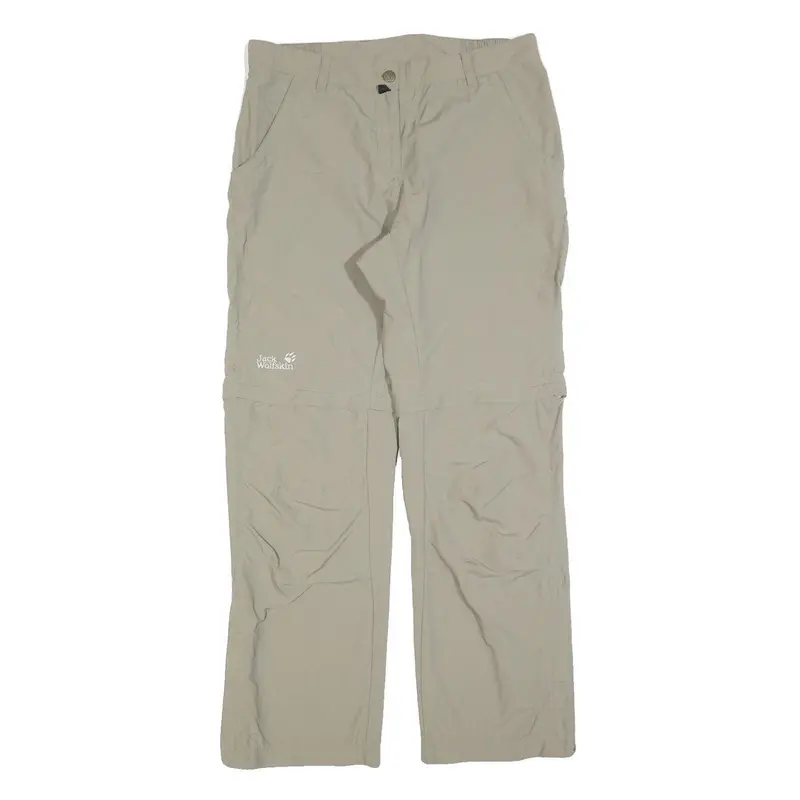 Jack Wolfskin Womens Polyester Beige Regular Straight Trousers W32 L31 Outdoor 1
