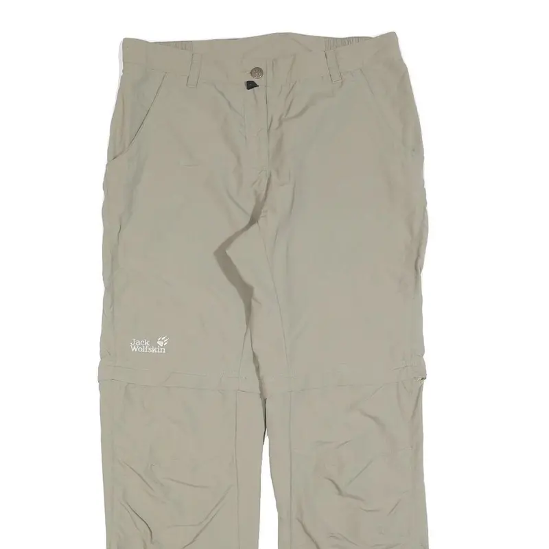Jack Wolfskin Womens Polyester Beige Regular Straight Trousers W32 L31 Outdoor 2