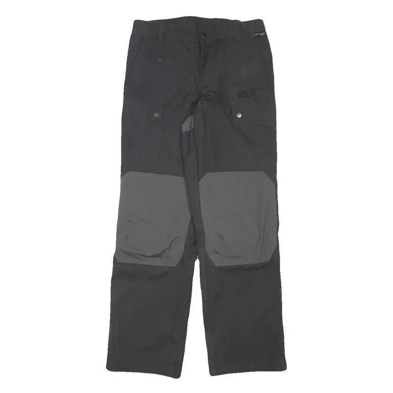 Jack Wolfskin Womens Polyester Blend Black & Grey Regular Fit Straight Trousers 1