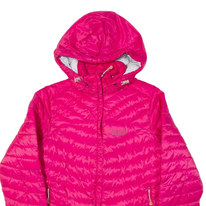 Jack Wolfskin Womens Puffer Jacket Pink Hooded Uk 12 2