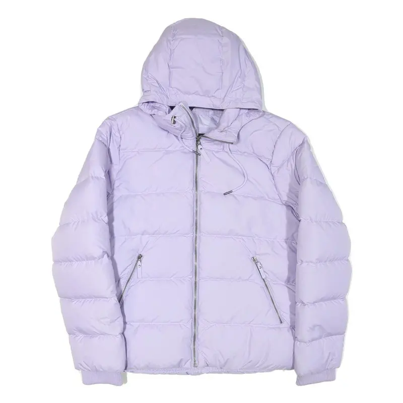 Jack Wolfskin Womens Purple Puffer Jacket M Polyester Blend Zip Hooded Outdoor 1